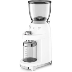 Smeg 50s Style CGF01WHEU Coffee Grinder 150W in White - Retro Elegance for Perfect Coffee Every Time!